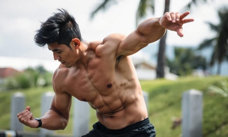 Atlet melakukan kombinasi latihan functional training dan calisthenics untuk meningkatkan power otot