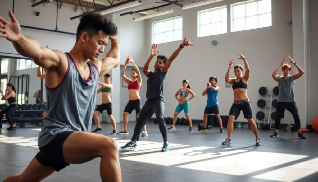 Demonstrasi teknik pemanasan yang benar sebelum latihan functional training dan calisthenics Demonstrasi teknik pemanasan yang benar sebelum latihan functional training dan calisthenics