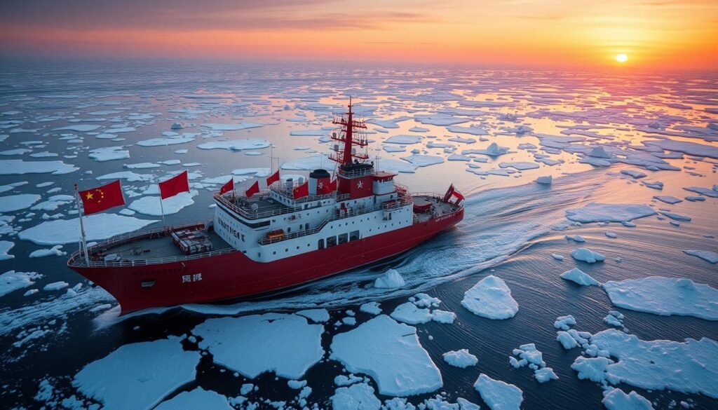 Kapal penelitian Tiongkok Snow Dragon melakukan ekspedisi di Laut Arktik Kapal penelitian Tiongkok Snow Dragon melakukan ekspedisi di Laut Arktik