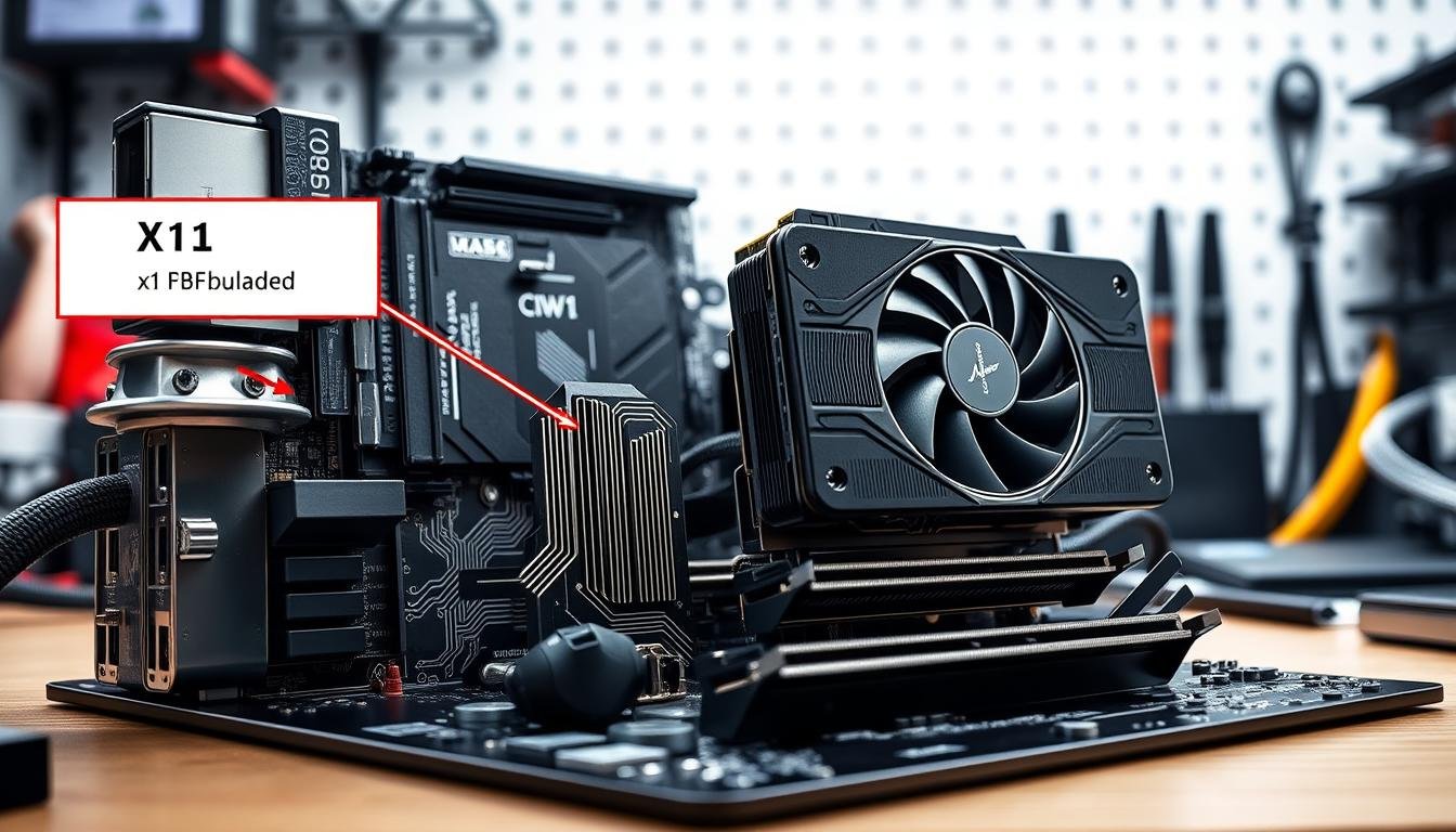 PCIe bifurcation x1 ke x8